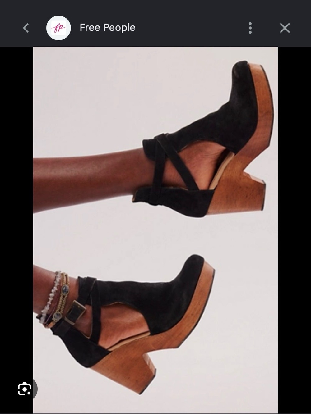 Free People - Cedar Leather Clog (black suede) - like new! size 8us/38eu - Picture 3 of 14